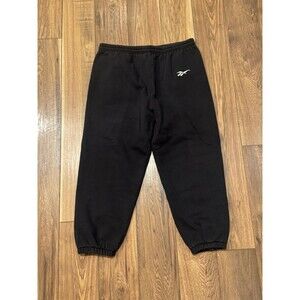 Vtg Reebok Loose Fit Baggy Fleece Wide Leg Sweatpants Drawstring Mens Size XL